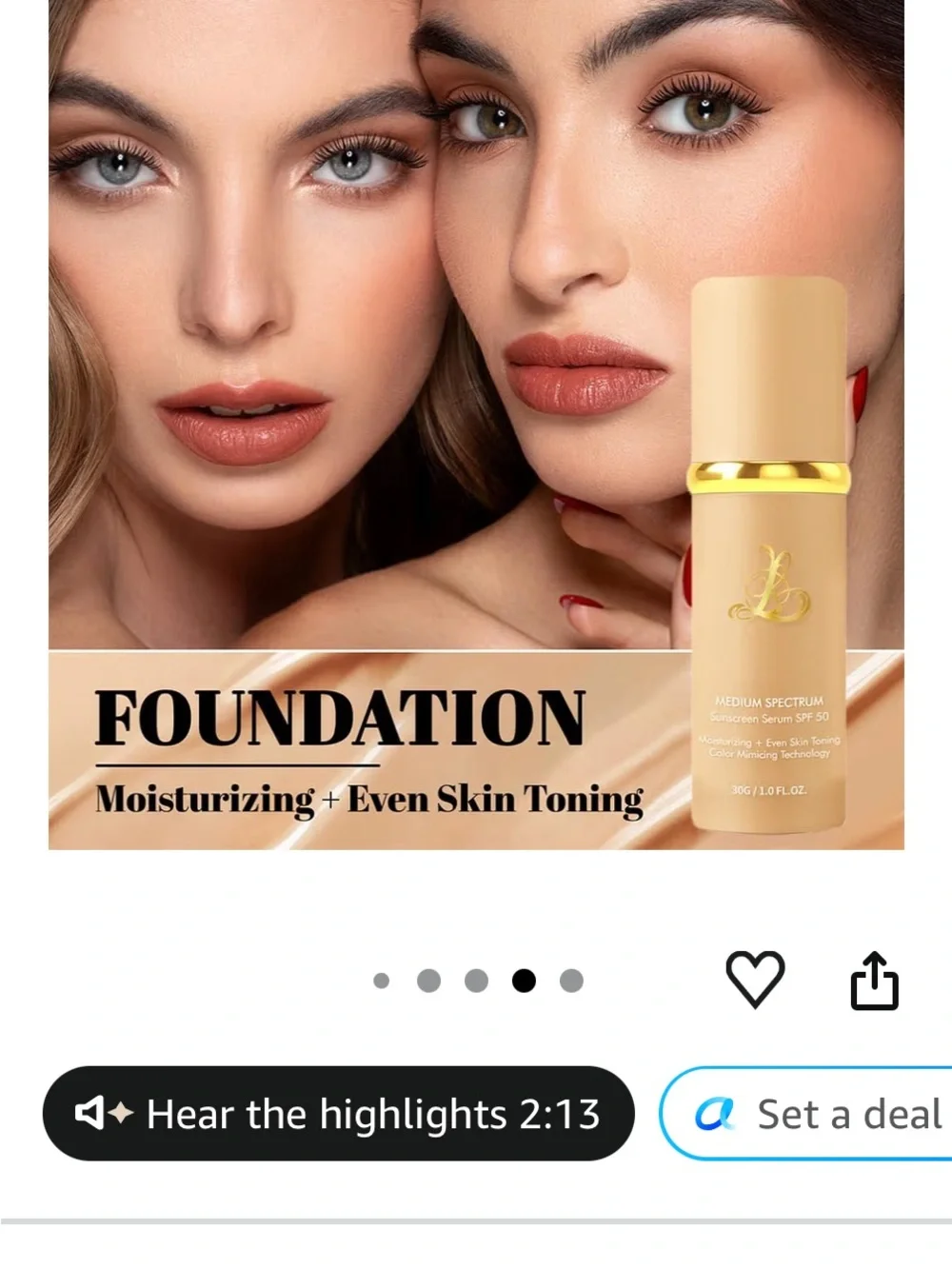 Luxury Medium Spectrum Tinting Sunscreen Serum SPF 50
